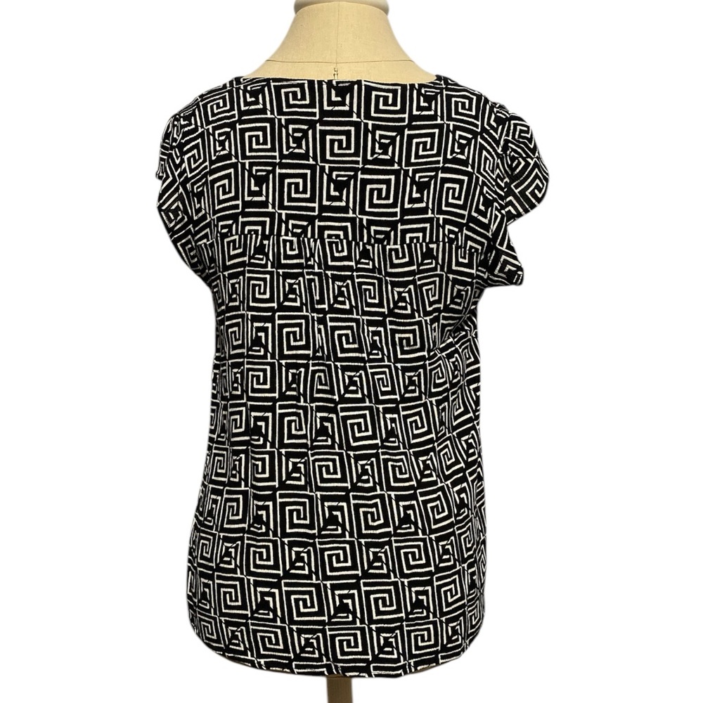 Savanna Jane Flower Embroidered Boho Chic  Folk V-neck Flutter Cap Sleeves Large - Picture 3 of 5